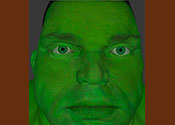 Hulk face with only color maps